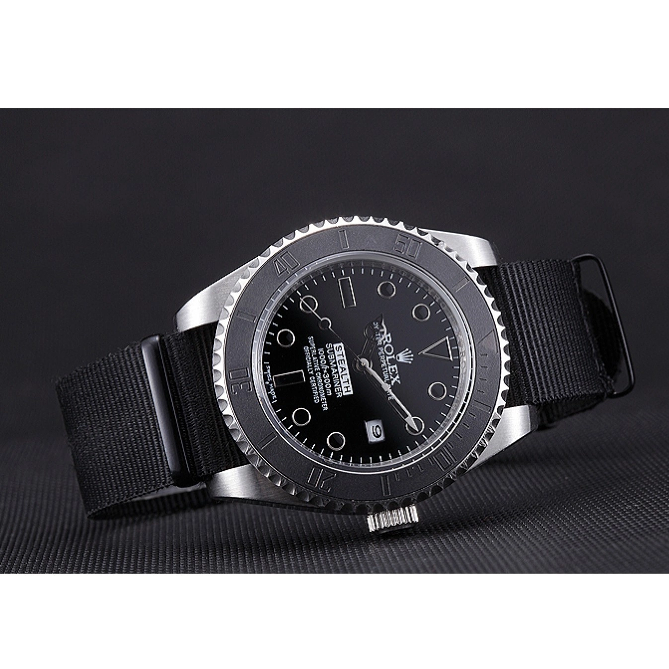 Aaa replica watch Submariner 621988 Stealth Rolex Black 0712